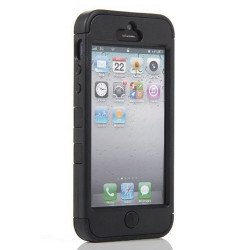 iPhone 5 5S Hard Hybrid Case (Black-Black)